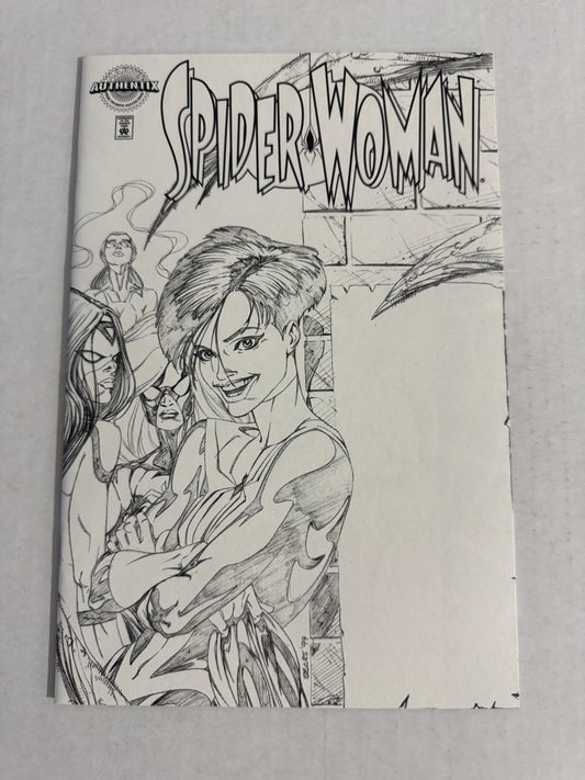 SPIDER-WOMAN #1 Vol 3 NM- Bart Sears Authentix Sketch Variant