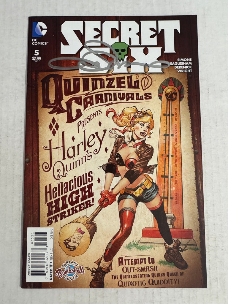 SECRET SIX #5 NM Bombshells Variant SIGNED by Emma Lupacchino