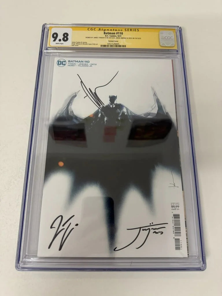 BATMAN #110 Vol 3 CGC SS 9.8 Jock Variant SIGNED 3x