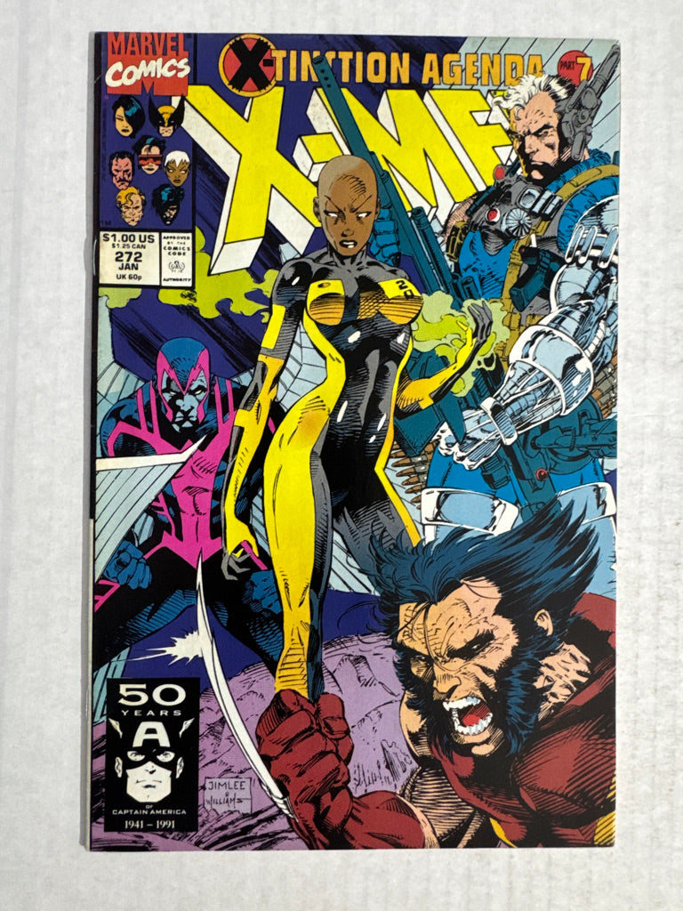 UNCANNY X-MEN #272 VF Jim Lee Cover