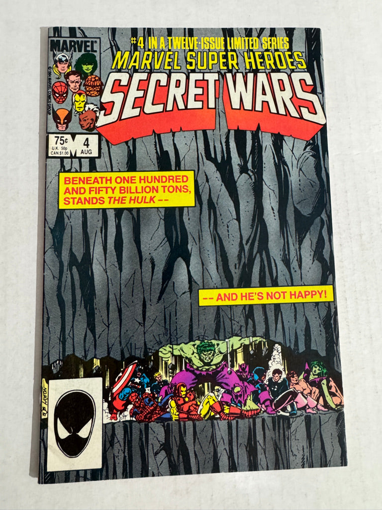 MARVEL SUPER HEROES SECRET WARS #4 VF- Bob Layton Cover