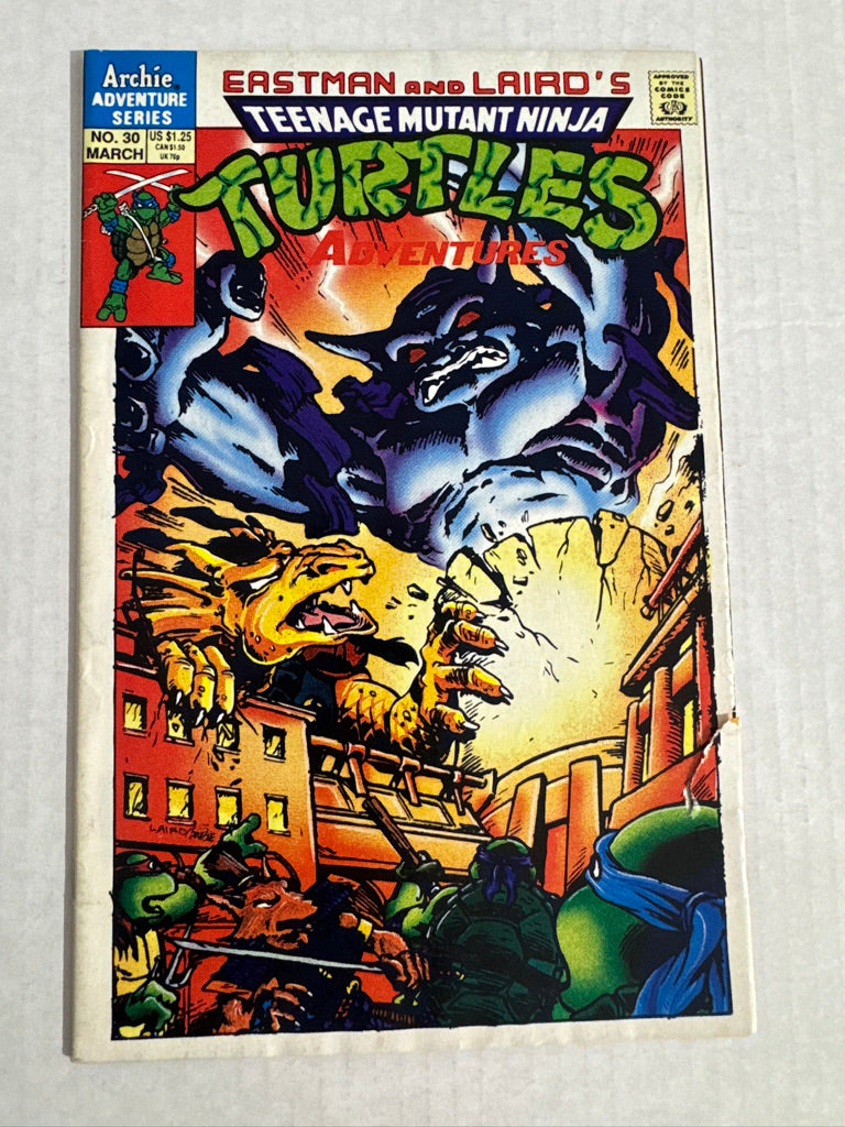TEENAGE MUTANT NINJA TURTLES ADVENTURES #30 VG+