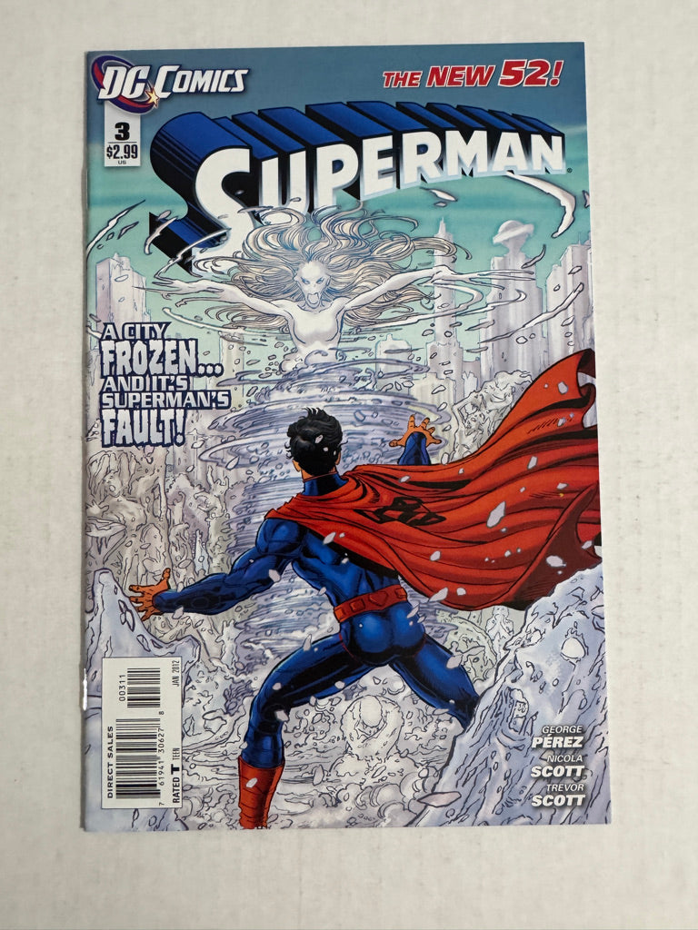 SUPERMAN #3 Vol 3 VF/NM George Perez Cover