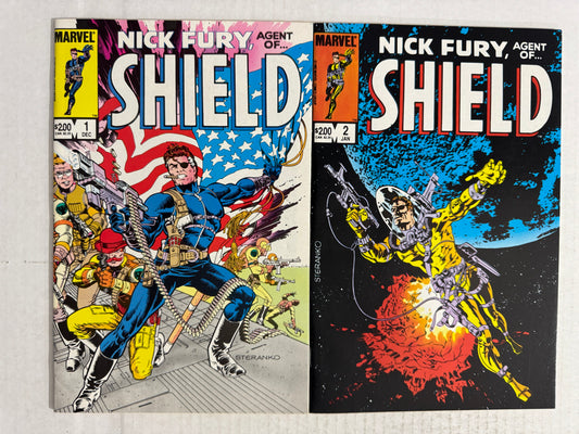 NICK FURY AGENT OF SHIELD #1-2 Steranko Covers SET