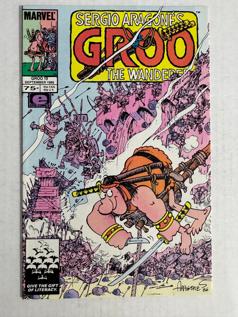 GROO THE WANDERER #19 NM- Sergio Aragones Cover