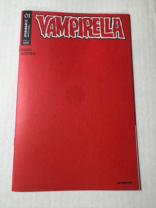 VAMPIRELLA #1 / #688 NM Red Blank Blind Bag Variant