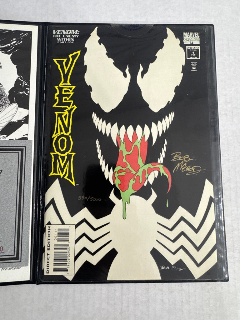 VENOM THE ENEMY WITHIN #1 NM- SIGNED by Bob McLeod