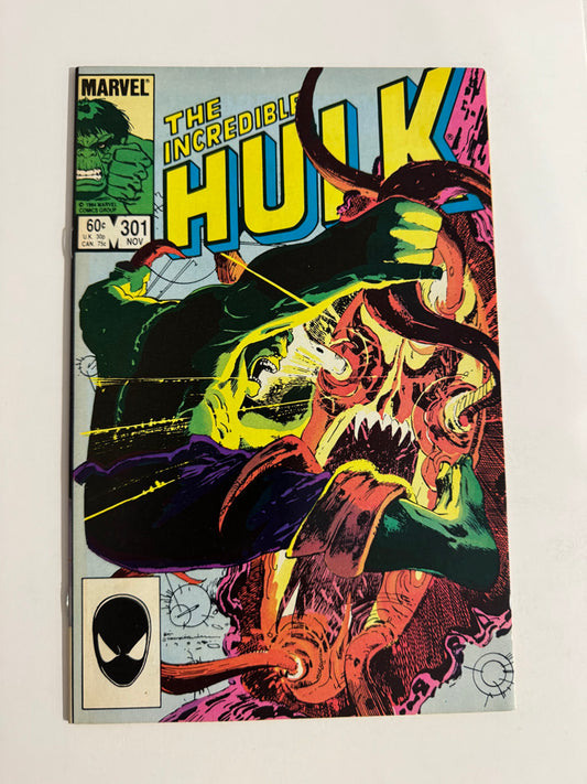 INCREDIBLE HULK #301 NM- Bill Sienkiewicz Cover