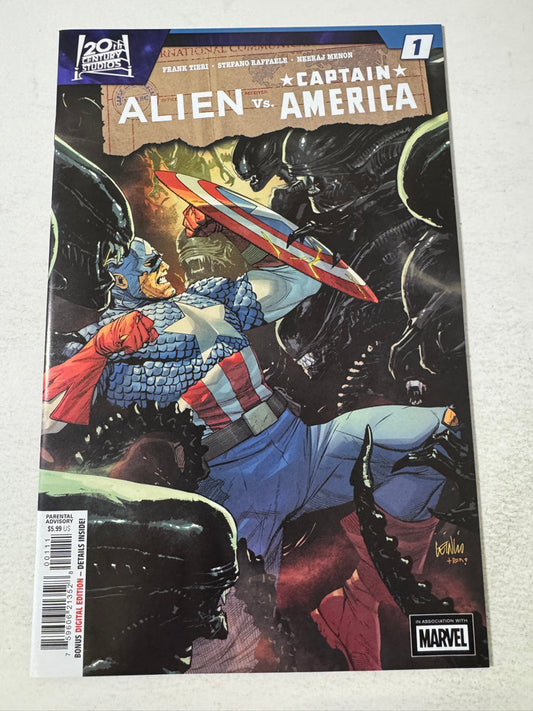 ALIEN VS CAPTAIN AMERICA #1 NM Leinil Yu Cover