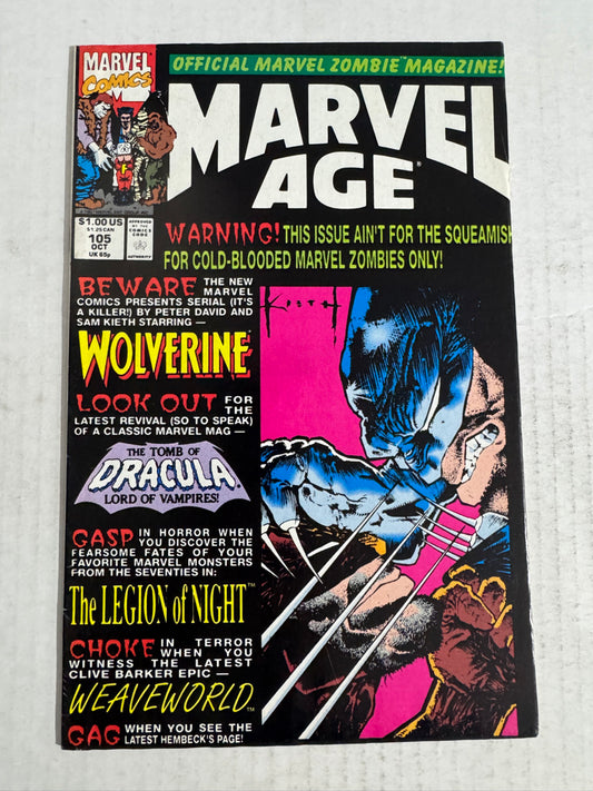 MARVEL AGE #105 VG/FN Sam Kieth Cover