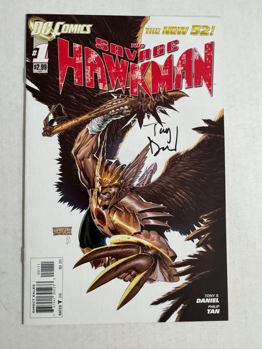 SAVAGE HAWKMAN #1 NM SIGNED by Tony Daniel