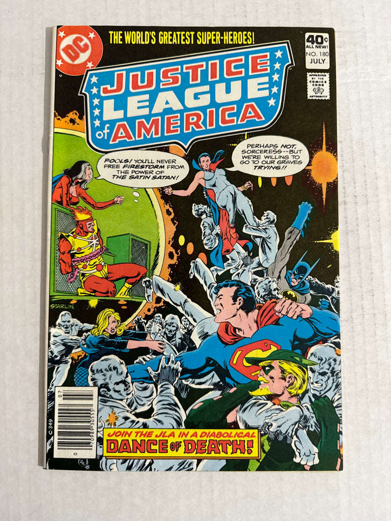 JUSTICE LEAGUE OF AMERICA #180 NM Jim Starlin Cover