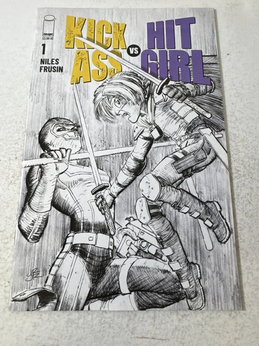 KICK ASS VS HIT-GIRL #1 John Romita Jr Sketch B Variant NM