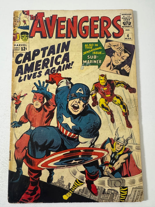 AVENGERS #4 GD 1ST APPEARANCE