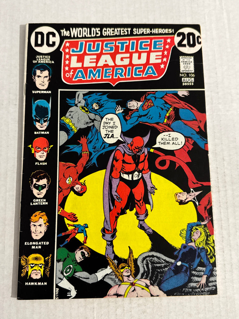 JUSTICE LEAGUE OF AMERICA #106 VG/FN