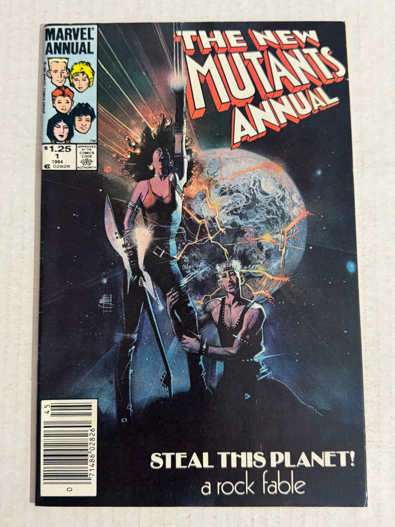 NEW MUTANTS ANNUAL #1 1984 VF CANADIAN PRICE VARIANT 1ST APPEARANCE