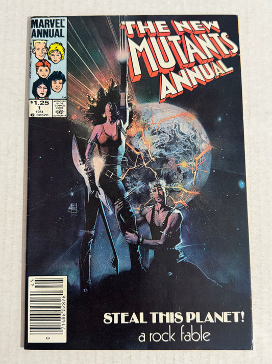 NEW MUTANTS ANNUAL #1 1984 VF CANADIAN PRICE VARIANT 1ST APPEARANCE