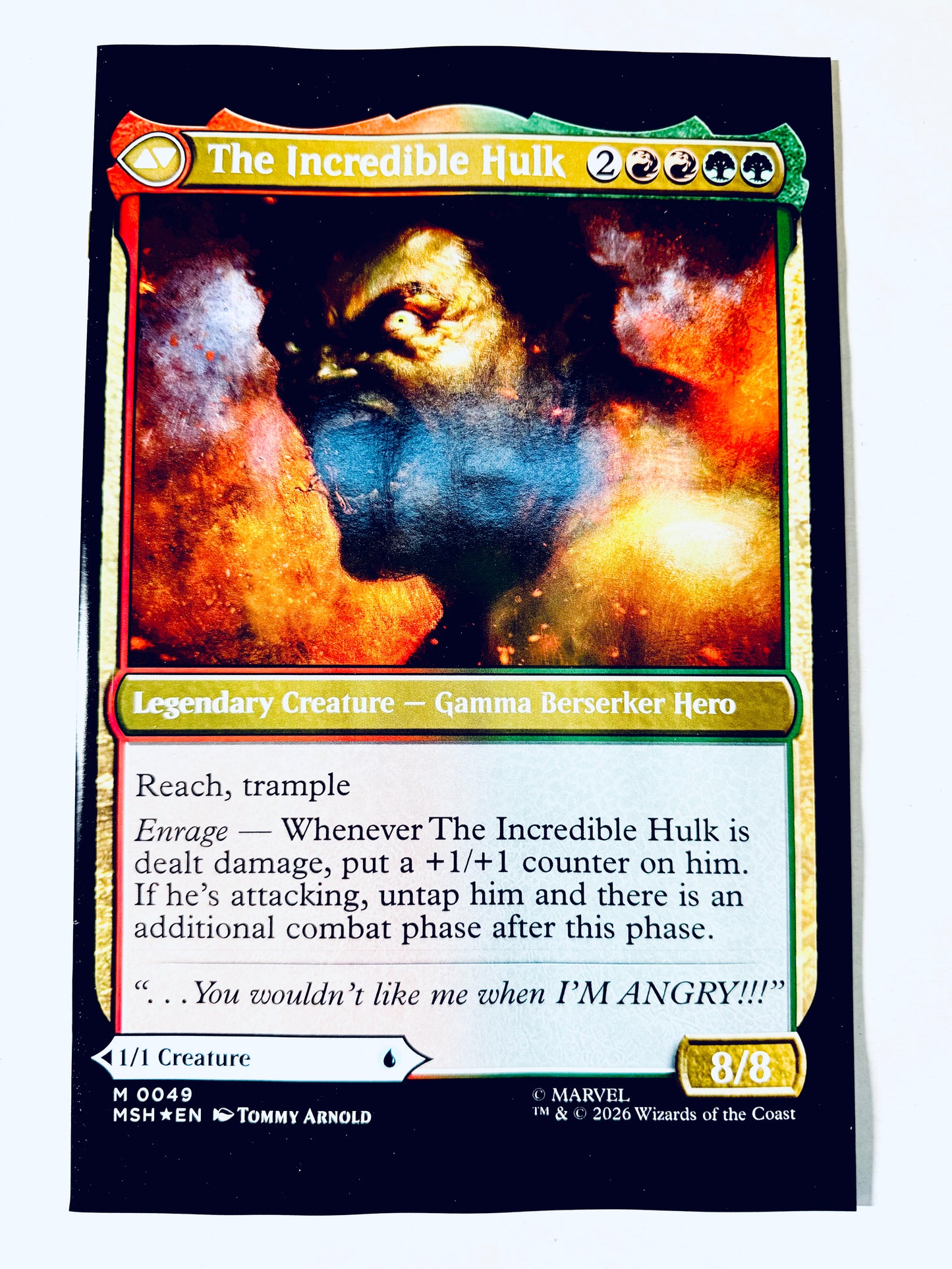 INFERNAL HULK #8 NM Tommy Arnold Magic: the Gathering Variant