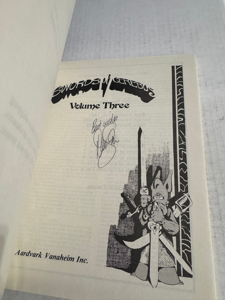 SWORDS OF CEREBUS Vol 3 3rd Print NM  SIGNED by Dave Sim