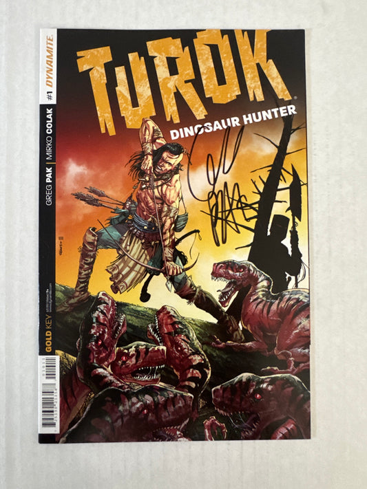 TUROK DINOSAUR HUNTER #1 NM SIGNED by Greg Pak
