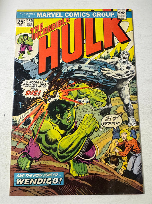 INCREDIBLE HULK #180 FN 1ST APPEARANCE
