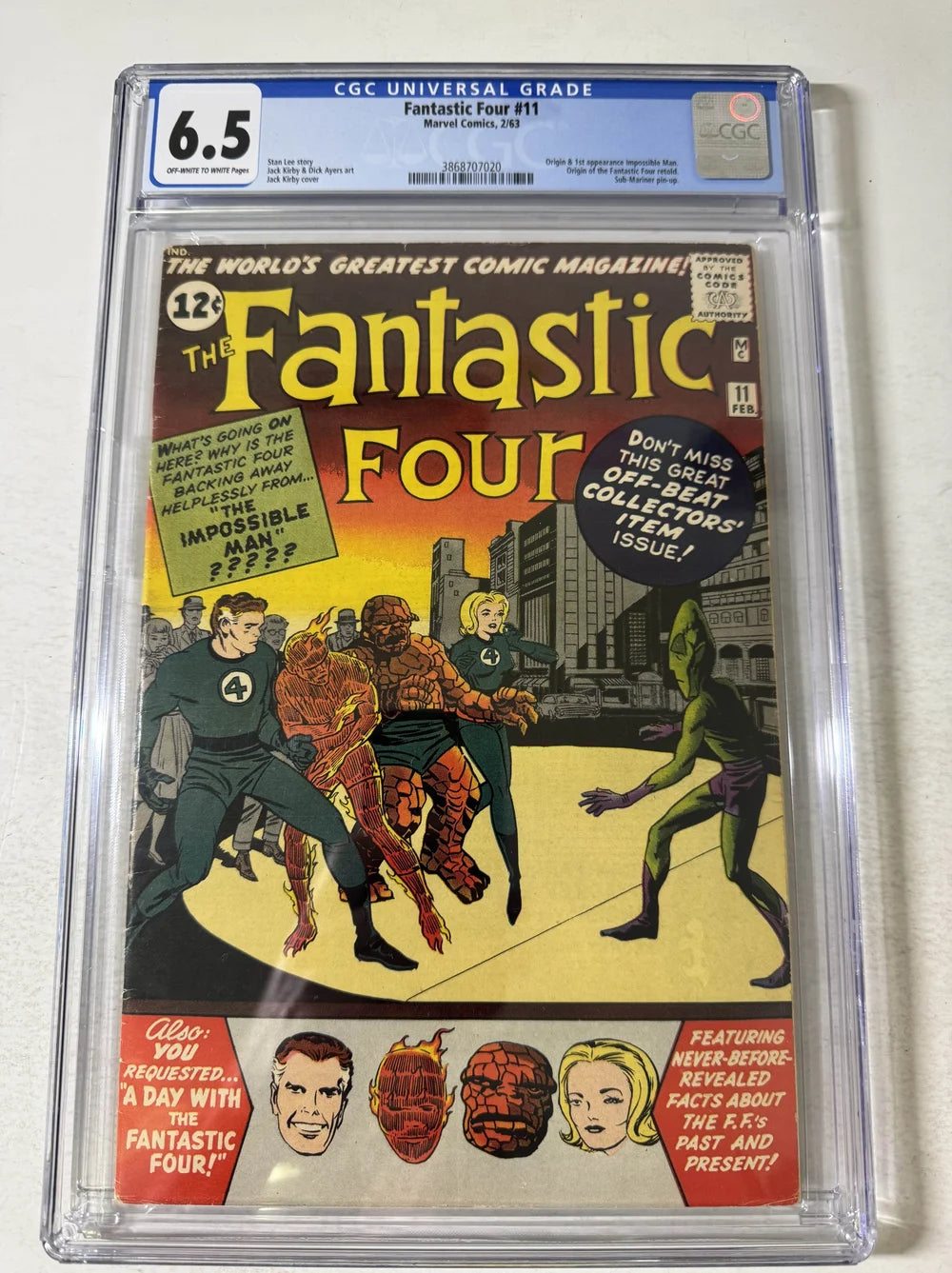 FANTASTIC FOUR #11 CGC 6.5 1ST APPEARANCE