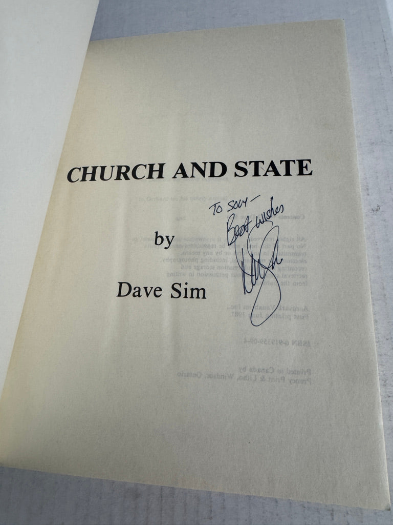 CEREBUS BOOK 3 CHURCH & STATE TPB NM- 1st Print SIGNED by Dave Sim