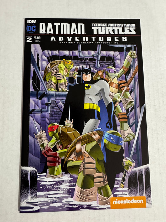 BATMAN TEENAGE MUTANT NINJA TURTLES ADVETURES #2 NM Rick Burchet SUB Variant