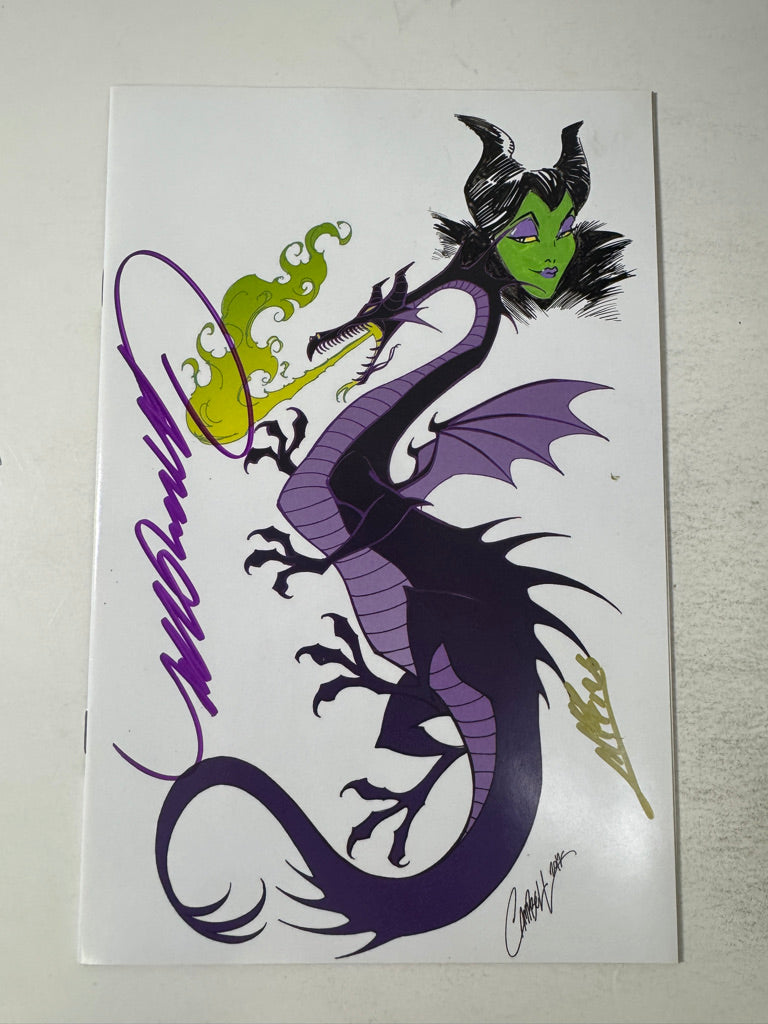 MALEFICENT #5 NM- 1:10 J Scott Campbell Virgin Variant SIGNED & REMARKED