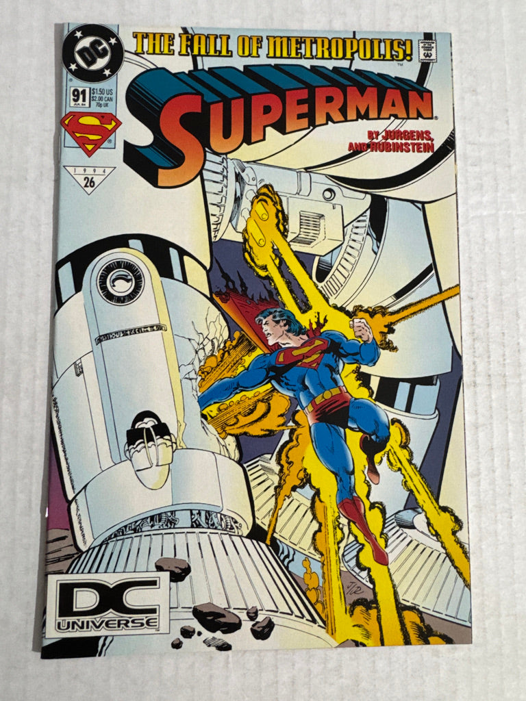 SUPERMAN #91 Vol 2 NM DC UNIVERSE LOGO VARIANT