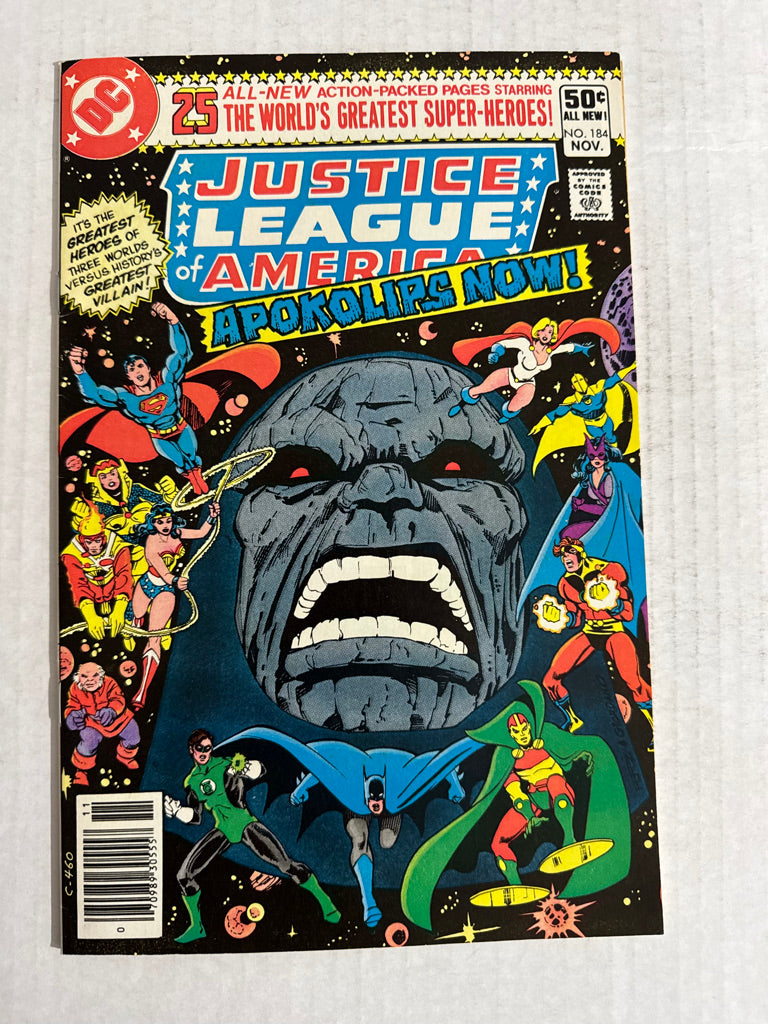 JUSTICE LEAGUE OF AMERICA #184 VF/NM George Perez Cover NEWSSTAND