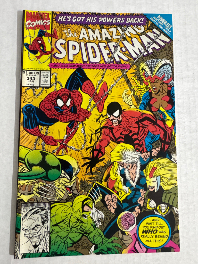 AMAZING SPIDER-MAN #343 VF Erik Larsen Cover
