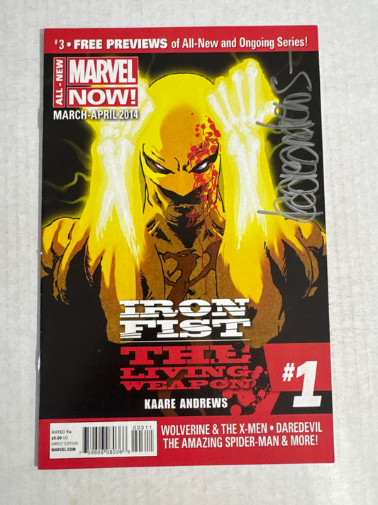 ALL-NEW MARVEL NOW PREVIEWS #3 VF SIGNED by Kaare Andrews