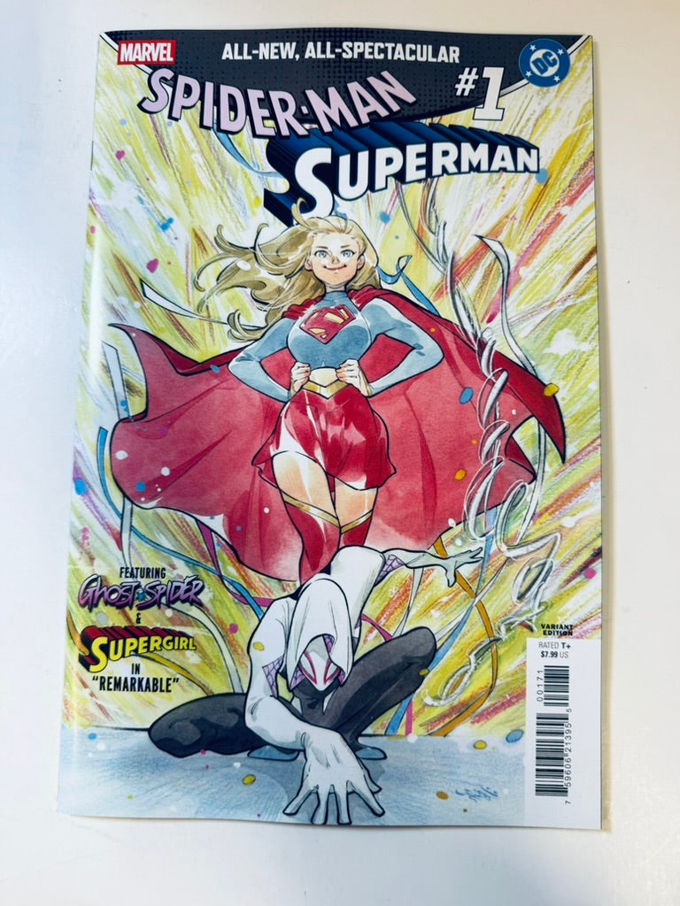 MARVEL / DC: SPIDER-MAN / SUPERMAN #1 NM Peach Momoko Variant