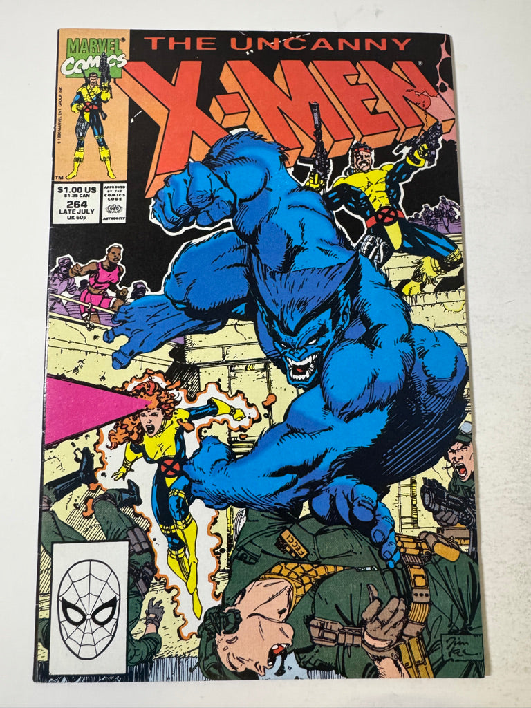 UNCANNY X-MEN #264 VF Jim Lee Cover