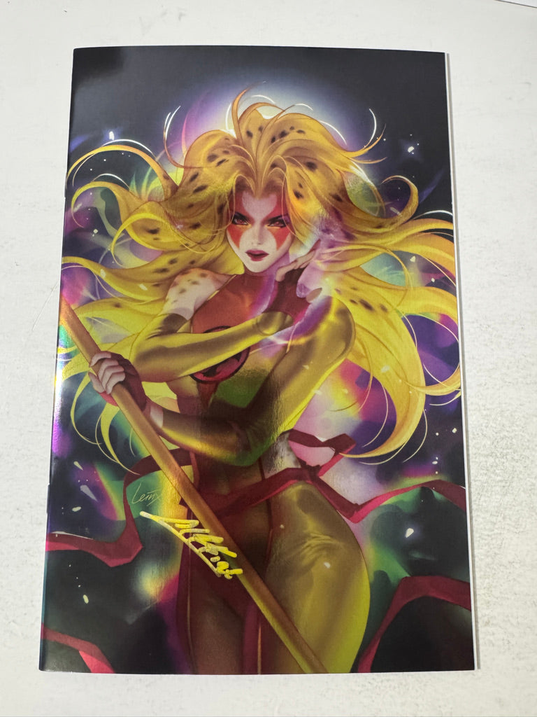 THUNDERCATS CHEETARA #1 NM 1:15 Virgin Leirix Foil Variant SIGNED by Soo Lee