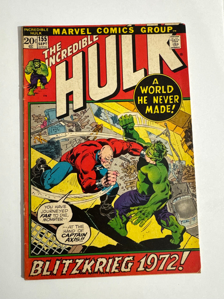 INCREDIBLE HULK #155 VG+ 1ST APPEARANCE