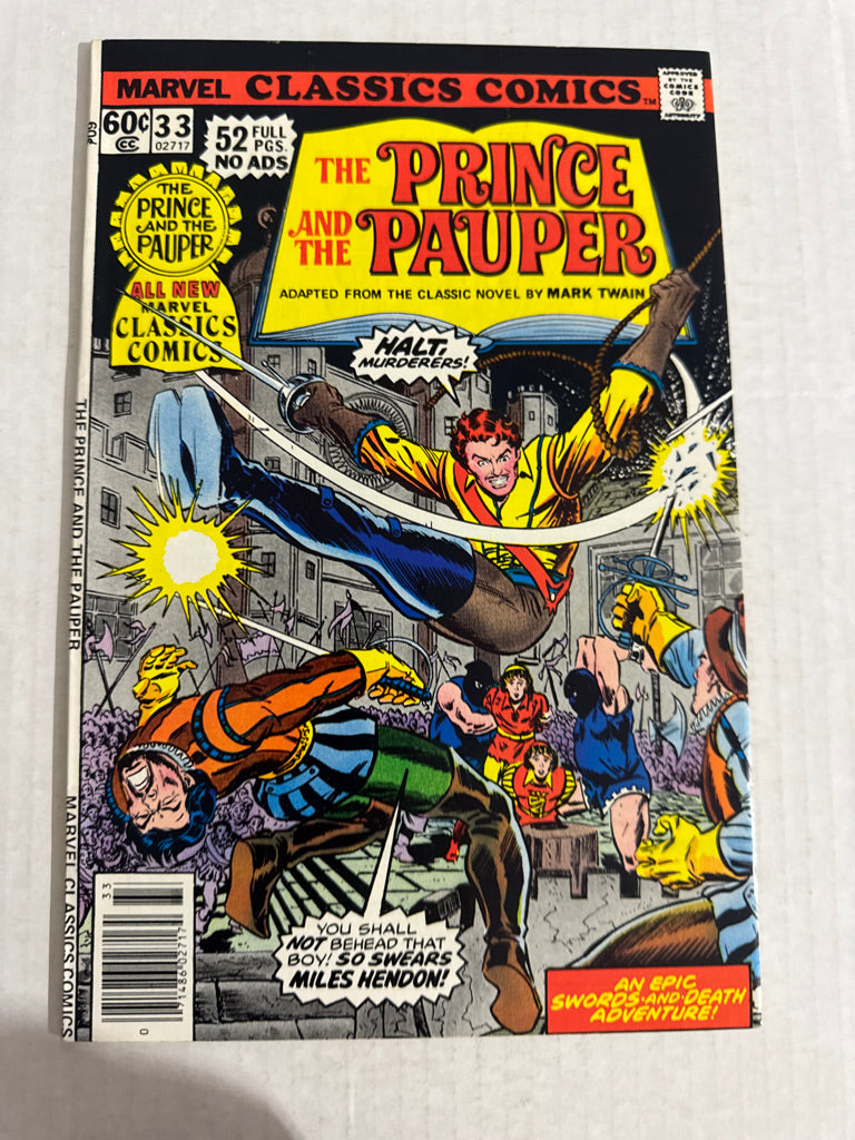 MARVEL CLASSICS COMICS The Price and The Pauper #33