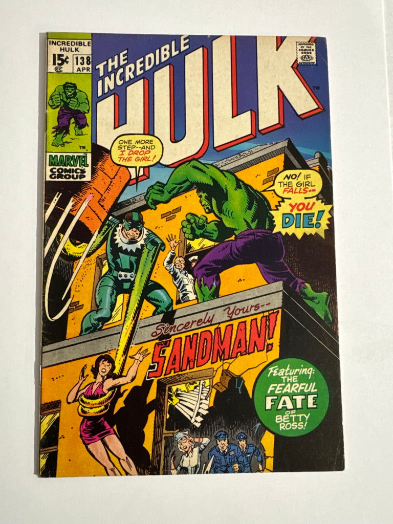 INCREDIBLE HULK #138 VG/FN