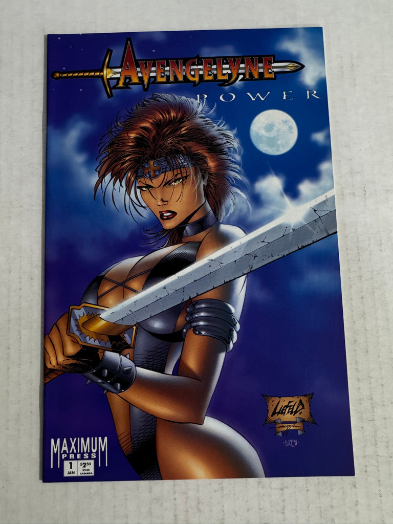 AVENGELYNE POWER #1 VF/NM Blue Rob Liefeld Variant
