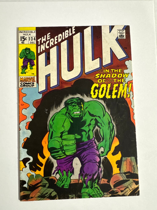 INCREDIBLE HULK #134 VG+ 1ST APPEARANCE