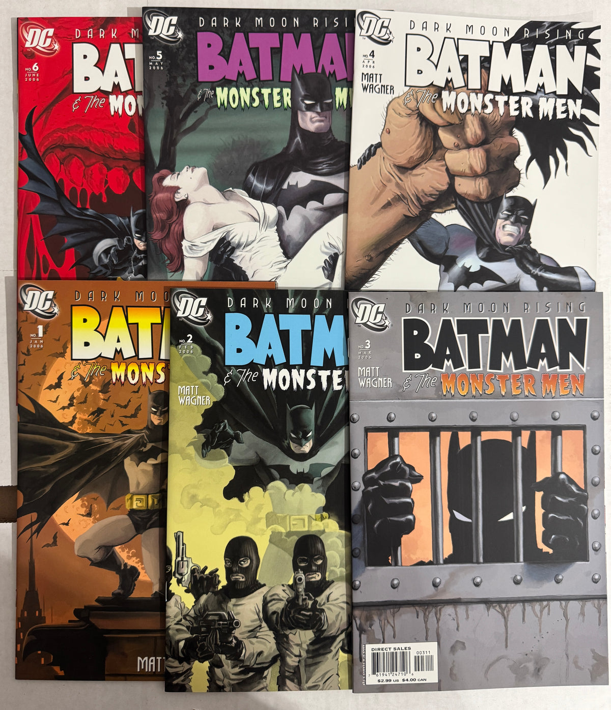 BATMAN & THE MONSTER MEN #1-6 NM Matt Wagner Cover SET