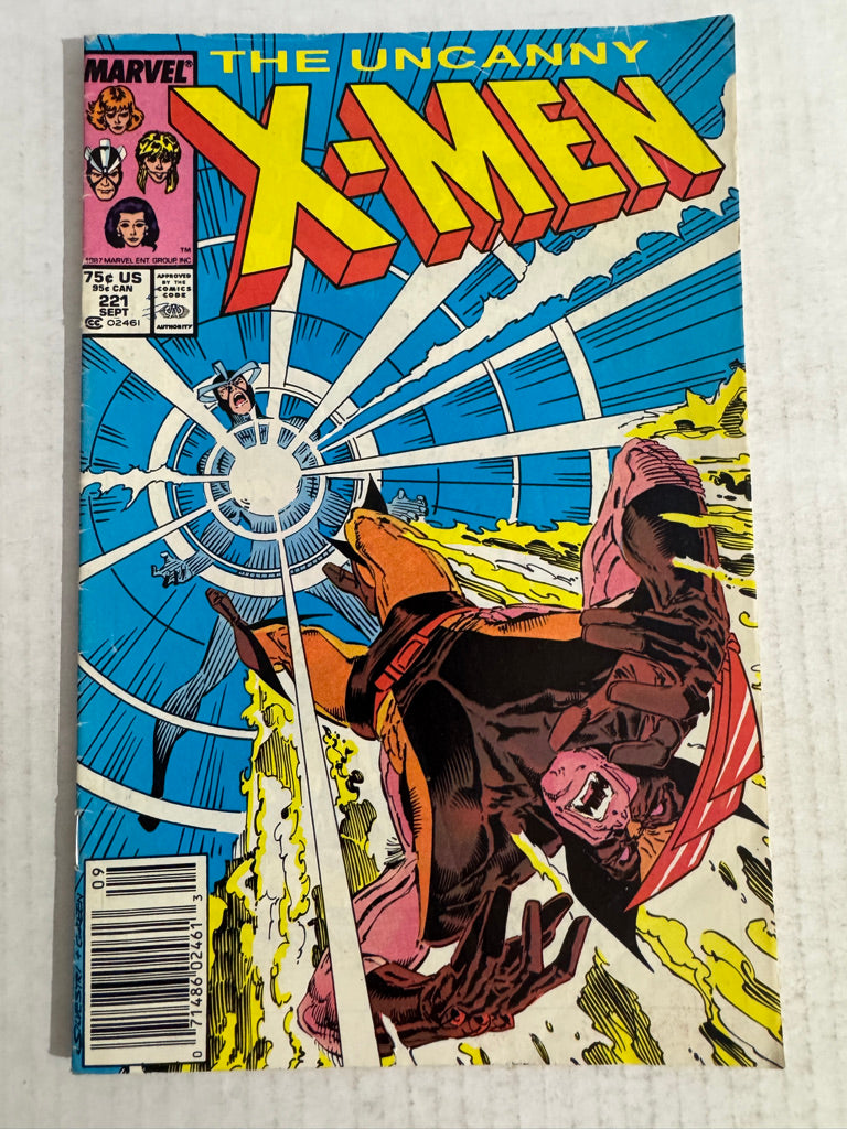 UNCANNY X-MEN #221 VG NEWSSTAND 1ST APPEARANCE