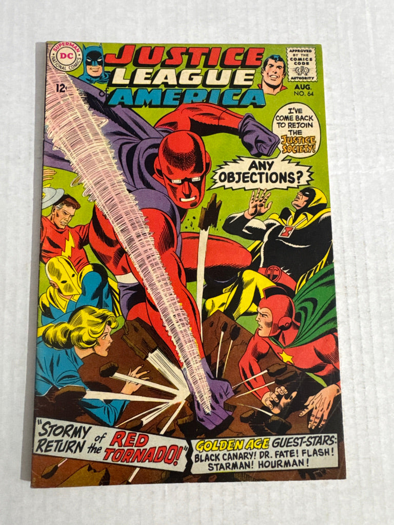 JUSTICE LEAGUE OF AMERICA #64 VG+ 1ST APPEARANCE