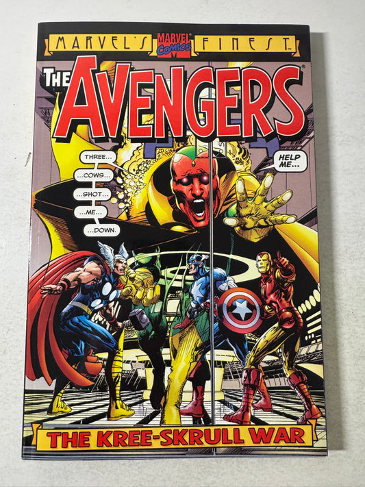 MARVEL'S FINEST AVENGERS THE KREE-SKRULL WAR TPB OOP NM Neal Adams Cover