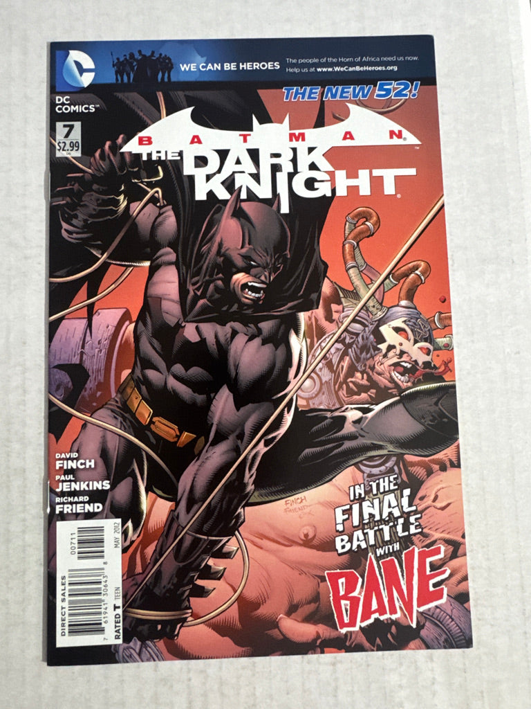 BATMAN THE DARK KNIGHT #7 Vol 2 NM- David Finch Cover