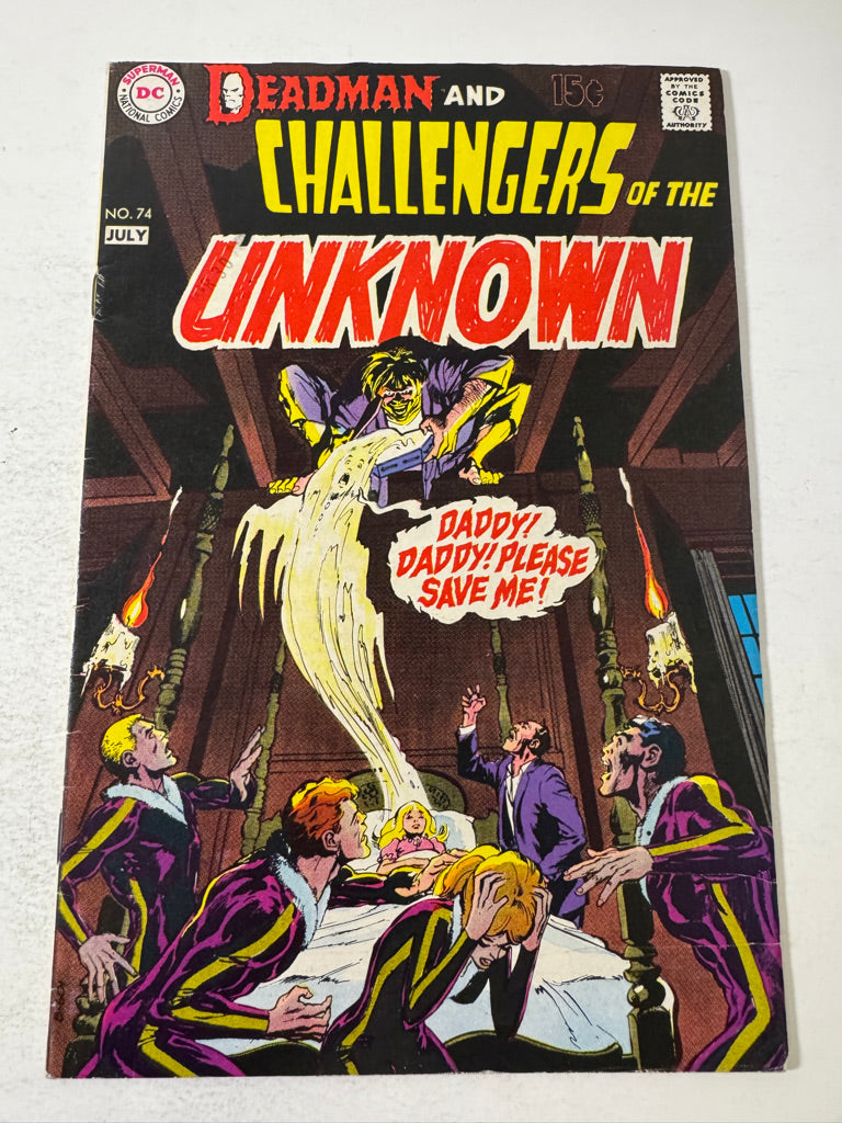 CHALLENGERS OF THE UNKNOWN #74 FN+ Neal Adams Cover