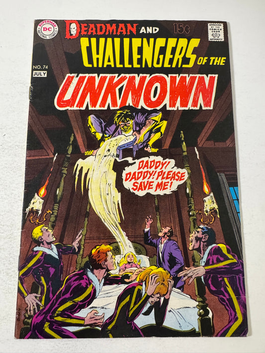 CHALLENGERS OF THE UNKNOWN #74 FN+ Neal Adams Cover