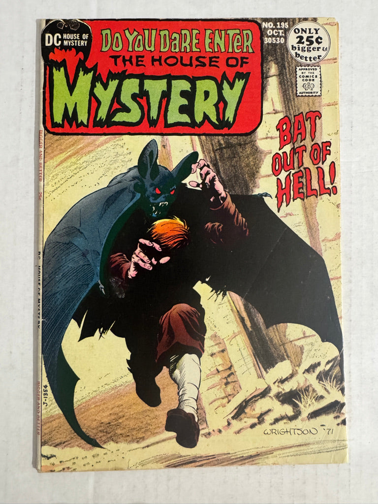 HOUSE OF MYSTERY #195 VG/FN Bernie Wrightson Cover