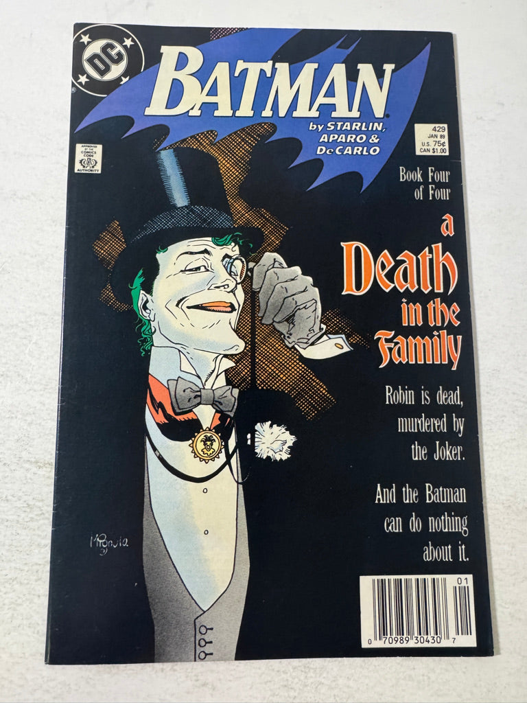 BATMAN #429 VF- Mike Mignola Cover NEWSSTAND
